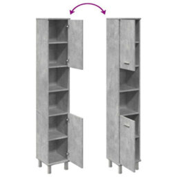 Walplus Bathroom Cabinet Concrete Grey 30X30X179 Cm Engineered Wood - thumbnail 8