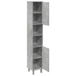 Walplus Bathroom Cabinet Concrete Grey 30X30X179 Cm Engineered Wood - thumbnail 7