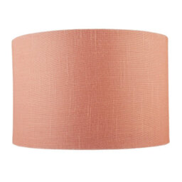 Happy Homewares Chic Designer Peach Palazzo Textured Linen Fabric Circular Lamp Shade - thumbnail 4