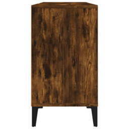 Berkfield Sink Cabinet Smoked Oak 80X33X60 Cm Engineered Wood - thumbnail 8