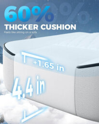 Gtplayer Gaming Chair, Ergonomic Computer Chair With Footrest And Lumbar Support Height Adjustable, White - thumbnail 4