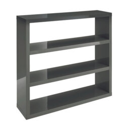 LPD Puro Charcoal High Gloss Bookcase - Sleek Storage With Modern Elegance