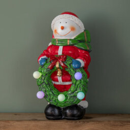 Samuel Alexander 25Cm Light Up Frosty Snowman Christmas Hand Painted Decoration With Leds - thumbnail 5