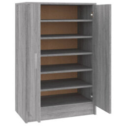 Vidaxl Shoe Cabinet Grey Sonoma 60X35X92 Cm Engineered Wood - thumbnail 2