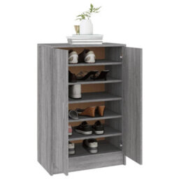 Vidaxl Shoe Cabinet Grey Sonoma 60X35X92 Cm Engineered Wood - thumbnail 4