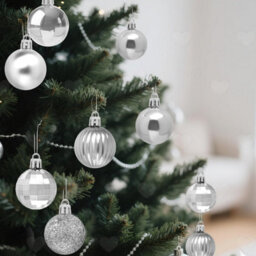 Amorly 36Pcs 1.6 Inch Shatterproof Plastic Christmas Baubles, Lightweight Hanging Ball Pendants For Festive Xmas Tree Home Decoration - thumbnail 8
