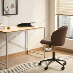 Wyld And Coco Modern Industrial Desk, White And Brown Mdf Tabletop With Powder-Coated Iron Legs, W120 X D60 X H75Cm - thumbnail 2
