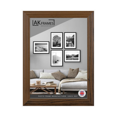 "AK Frames 11X8.5"" Classic Walnut Modern Picture Frame - Poster Frame For Photos, Prints And Wall Art - Elegant Home Decor" - image 1
