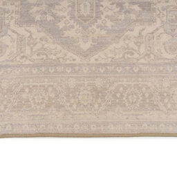Loomed Oriental Design Cotton Chenille Rug Grey Beige Machine Washable 160Cm X 230Cm - thumbnail 8