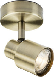 Luminosa Lighting Luminosa Gu10 Single Spotlight - Antique Brass 230V Ip20 50W - thumbnail 1