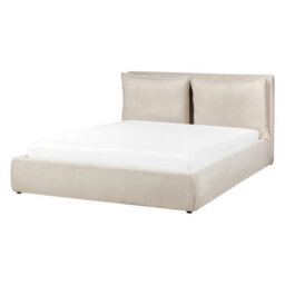 Beliani Ottoman Bed Fabric Bajonna 160 X 200 Cm (Eu King Size) Light Beige - thumbnail 5