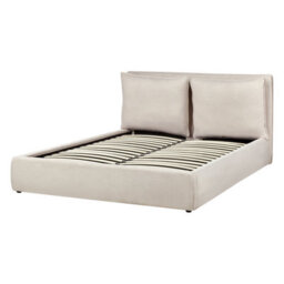 Beliani Ottoman Bed Fabric Bajonna 160 X 200 Cm (Eu King Size) Light Beige - thumbnail 7