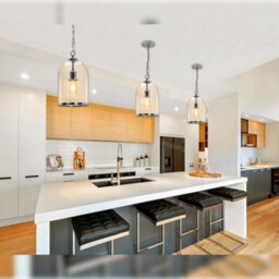Long Life Lamps Company Chrome Vintage Ceiling Pendant Light Glass Lamp Shade Bell Chain Lantern H3070 - thumbnail 9