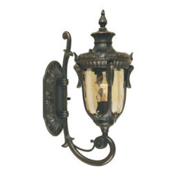 Elegant Outdoor Ip44 Wall Light Sconce In Old Bronze With Led E27 Socket