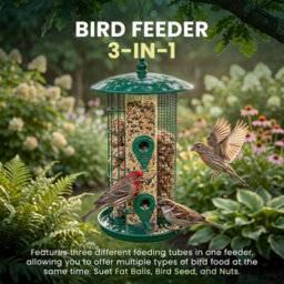 """green Haven 3-In-1 Bird Feeder And Fat Ball Feeder, Hanging Design  """ - thumbnail 3