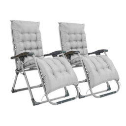 Smart Living Zero Gravity Reclining Chair With Cushion & Pillow - Grey - thumbnail 3