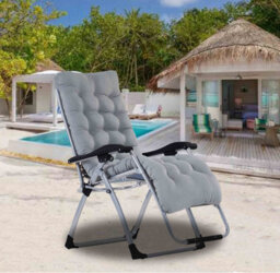 Smart Living Zero Gravity Reclining Chair With Cushion & Pillow - Grey - thumbnail 6