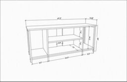 Decorotika Rinaldo Tv Stand Tv Unit For Tv's Up To 63 Inch Black And Oak - thumbnail 5