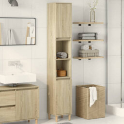 Vidaxl Bathroom Cabinet Sonoma Oak 30X30X190 Cm Engineered Wood - thumbnail 1