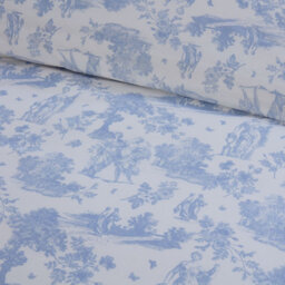 Julian Charles Home Toile Blue 100% Cotton Duvet Set - thumbnail 2