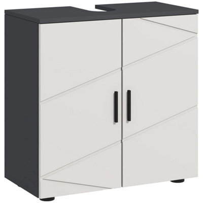 Bathroom Vanity Unit, Under Sink Cabinet With Shelf, Light Grey - image 1