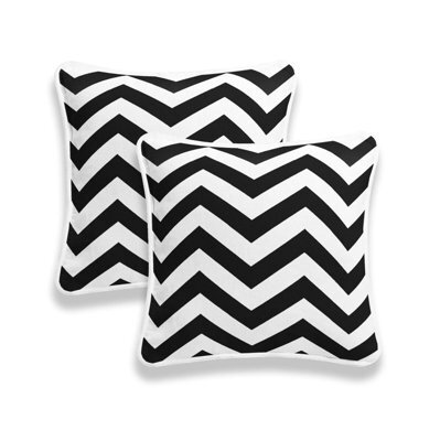 Chilimilii Chevron Cushion Covers 100% Cotton Zigzag Style Home Sofa Decor Zip Covers 45X45Cm Pack Of 2