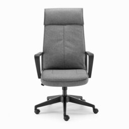 Furniturebox Uk Vesper Dark Grey Linen Fabric Swivel Office Chair - thumbnail 5