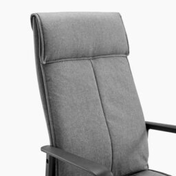 Furniturebox Uk Vesper Dark Grey Linen Fabric Swivel Office Chair - thumbnail 7