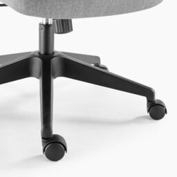 Furniturebox Uk Vesper Dark Grey Linen Fabric Swivel Office Chair - thumbnail 9