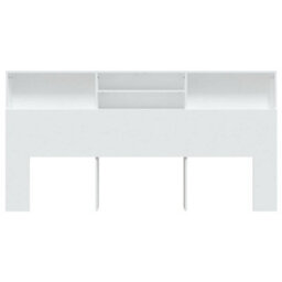 Berkfield Headboard Cabinet White 200X19X103.5 Cm - thumbnail 3