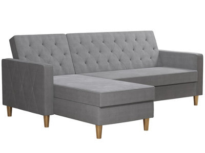 Dorel Home Liberty Sectional Futon With Storage Grey - image 1