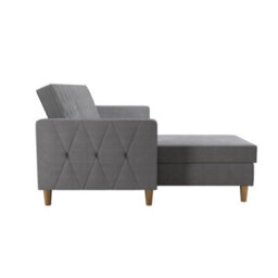 Dorel Home Liberty Sectional Futon With Storage Grey - thumbnail 6