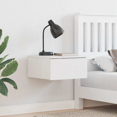 Berkfield Bedside Table 2 Pcs White 37 X 35 X 18.5 Cm Solid Pine Wood - image 1