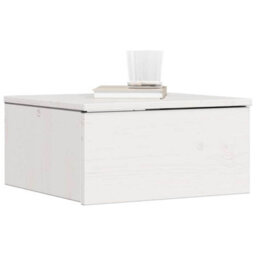 Berkfield Bedside Table 2 Pcs White 37 X 35 X 18.5 Cm Solid Pine Wood - thumbnail 3