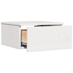 Berkfield Bedside Table 2 Pcs White 37 X 35 X 18.5 Cm Solid Pine Wood - thumbnail 6