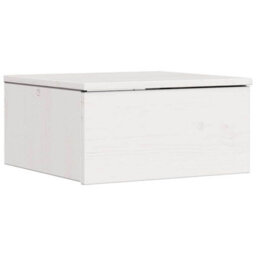 Berkfield Bedside Table 2 Pcs White 37 X 35 X 18.5 Cm Solid Pine Wood - thumbnail 5