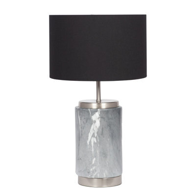 Pacific Lifestyle Grey Marble Effect Ceramic Table Lamp - image 1