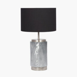 Pacific Lifestyle Grey Marble Effect Ceramic Table Lamp - thumbnail 3