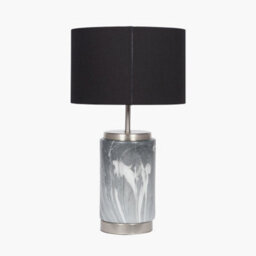 Pacific Lifestyle Grey Marble Effect Ceramic Table Lamp - thumbnail 4