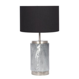Pacific Lifestyle Grey Marble Effect Ceramic Table Lamp - thumbnail 1