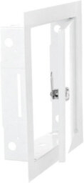 White Metal Lockable Access Panel Door 300mm X 300mm  Hinged Secure Internal Use - thumbnail 4