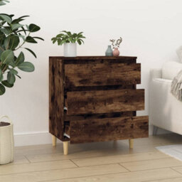 Berkfield Durable Sideboard Smoked Oak 60X35X70 Cm Engineered Wood - thumbnail 3