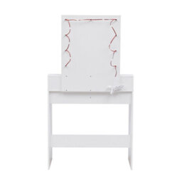 Living And Home White Mdf Makeup Dressing Table With Lighted Mirror - thumbnail 4