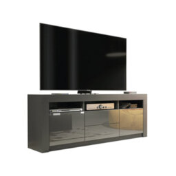 Modern Tv Unit 160Cm Dark Grey With High Gloss Doors - Creative Furniture - thumbnail 8