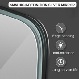 Arko Bathroom Teardrop Mirror With Led Lights 500X700mm - Wall Mounted Vanity Mirror - Illuminated Led Mirror - thumbnail 6