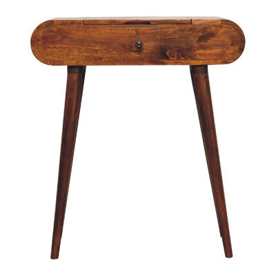 Artisan Furniture Solid Wood Mini Round Chestnut Fold Vanity - image 1