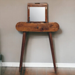 Artisan Furniture Solid Wood Mini Round Chestnut Fold Vanity - thumbnail 2