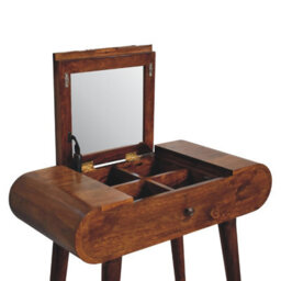 Artisan Furniture Solid Wood Mini Round Chestnut Fold Vanity - thumbnail 7