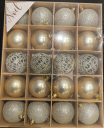Prime Plus 20 Pcs Christmas Baubles Ornaments For Xmas Trees Decor Christmas Ball Ornaments - thumbnail 4