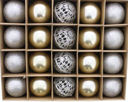 Prime Plus 20 Pcs Christmas Baubles Ornaments For Xmas Trees Decor Christmas Ball Ornaments - thumbnail 3